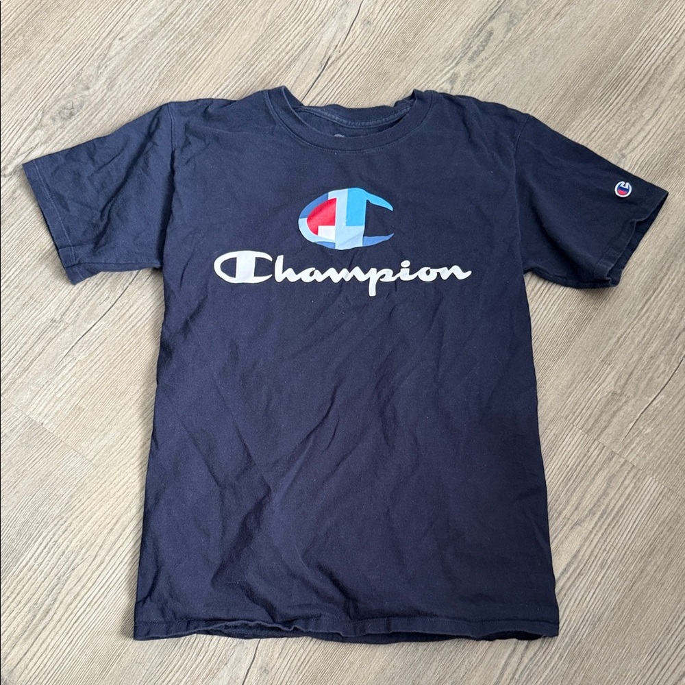Champion Dark Blue Tee with Logo